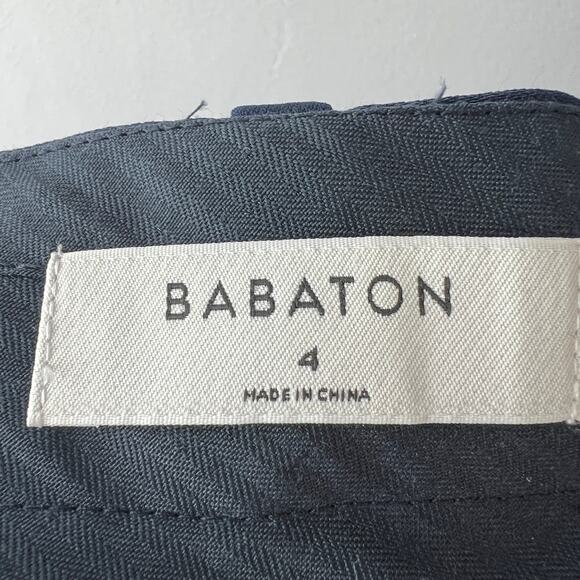 BABATON Sadiki Navy White Modesto Pant Pinstripe High-Rise Wide Leg Size 4 NEW - Picture 7 of 10